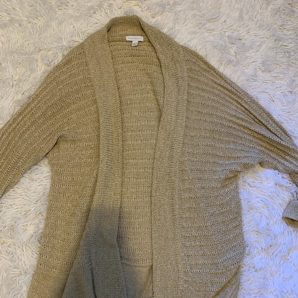 Charter Club Beige Knit cardigan